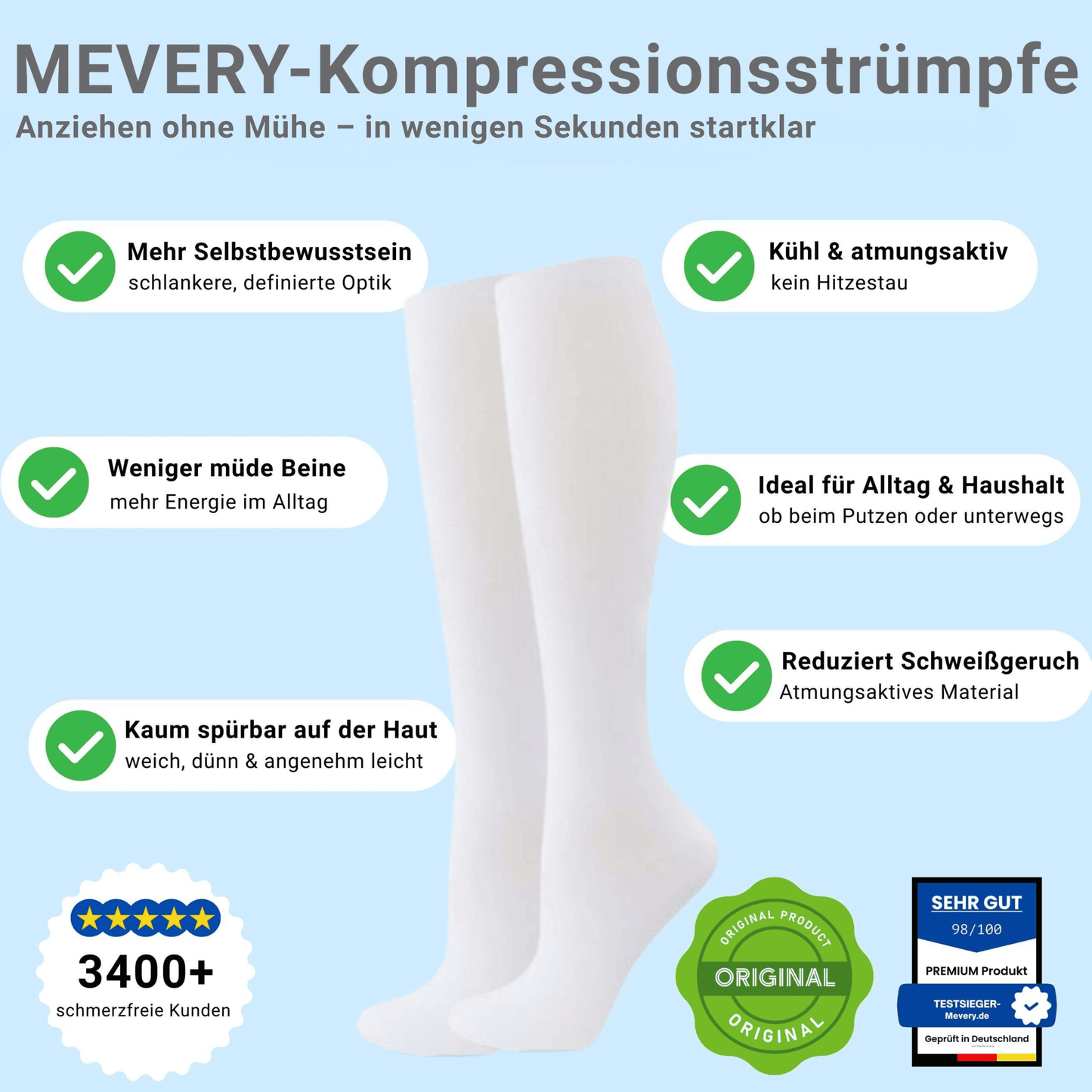 Mevery - Classic Kompressionsstrümpfe
