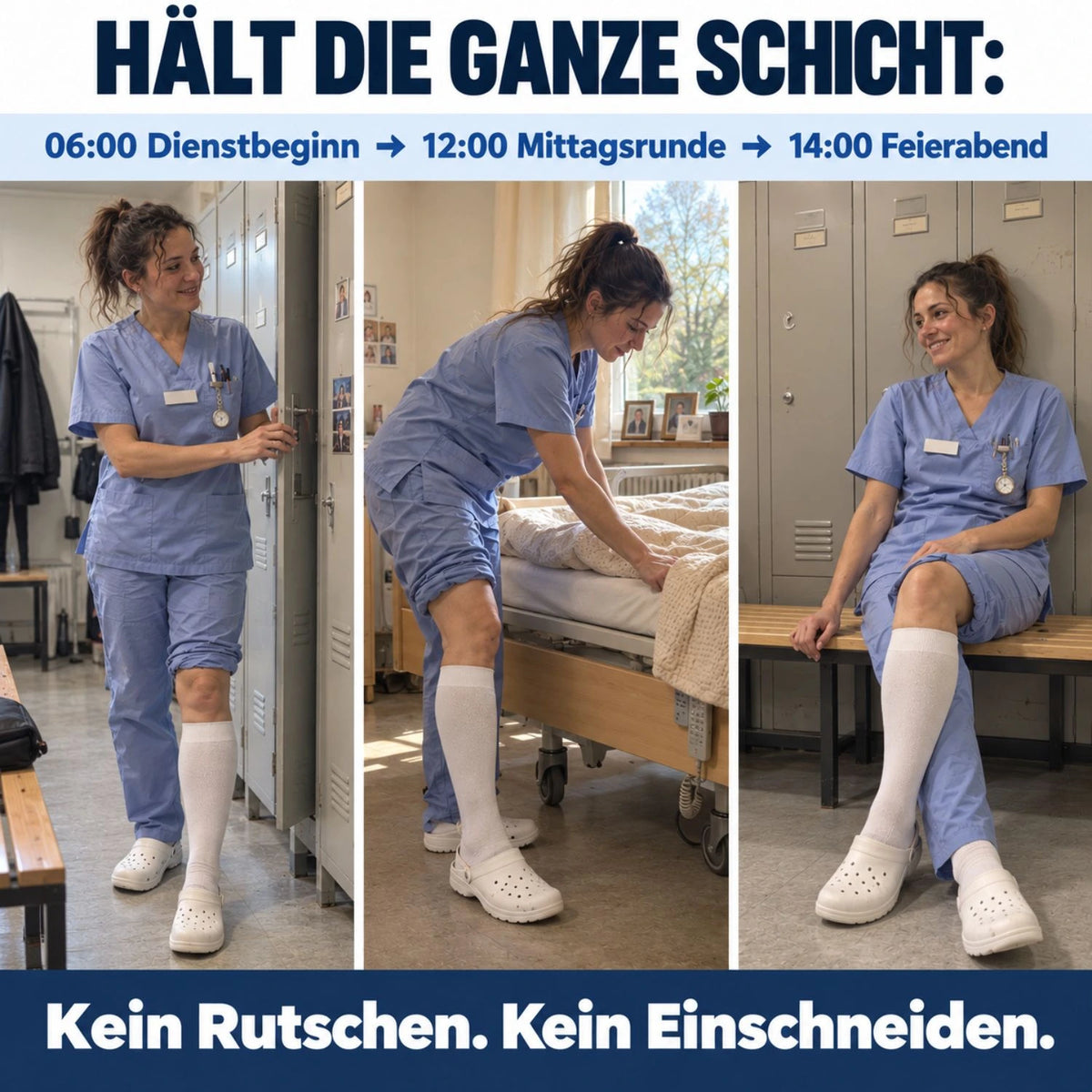 Mevery GripFit™ Kompressionsstrümpfe für Pflegekräfte
