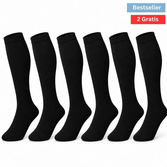 Mevery Classic Kompressionsstrümpfe 6er-Set Schwarz