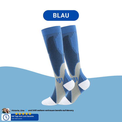 MEVERY Kompressionsstrümpfe in Blau für Alltag und Reisen